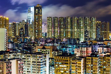 Image showing Housing in Hong Kong at night