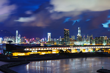 Image showing Hong Kong skyline at night