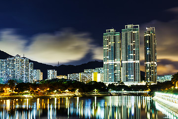 Image showing Sha Tin in Hong Kong at night