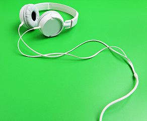 Image showing White headphone