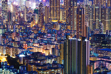 Image showing Hong Kong city at night