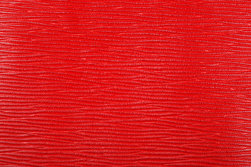 Image showing Striped leather texture in red color