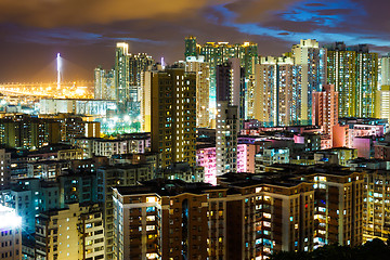 Image showing Hong Kong city at night