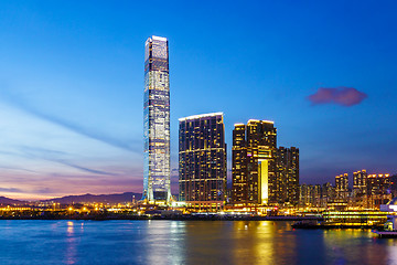 Image showing Kowloon area at night