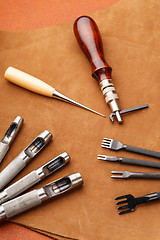 Image showing Leather craft equipment