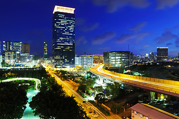 Image showing Hong Kong city at night