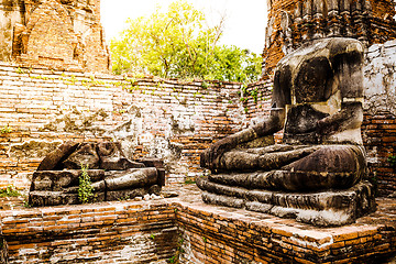 Image showing broken Buddha at Ayuttaya, Thailand