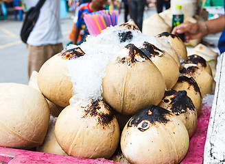 Image showing Young coconut drinks