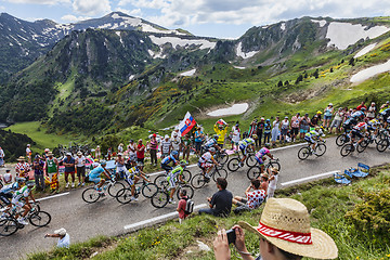Image showing The Peloton in Pyrenees