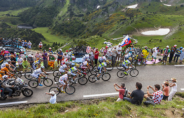 Image showing The Peloton in Pyrenees