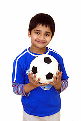 Image showing Kid with Soccer ball