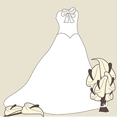 Image showing Wedding background with dress