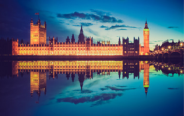 Image showing Vintage look Houses of Parliament