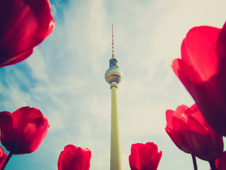 Image showing Retro look TV Tower, Berlin