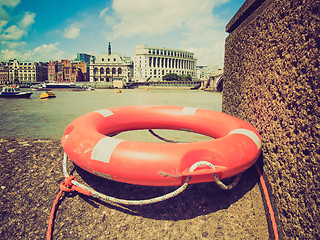 Image showing Retro look Lifebuoy