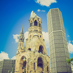 Image showing Retro look Ruins of bombed church, Berlin