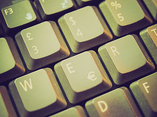 Image showing Retro look Computer keyboard