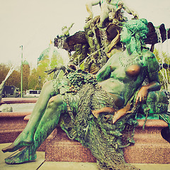 Image showing Retro look Neptunbrunnen