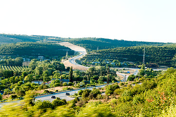 Image showing bird's eye view on Crimeas turnpike