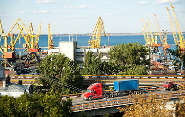 Image showing marine port in Odesse, ukraine