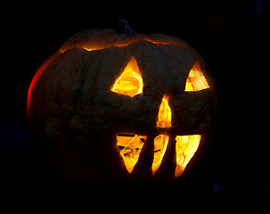 Image showing halloween pumpkin in evening