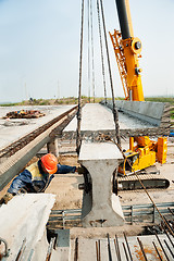 Image showing process of bridge construction