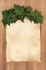 Image showing Parchment on Oak