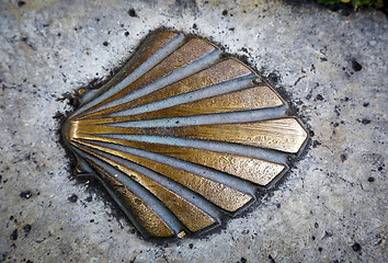 Image showing santiago compostela brass shell