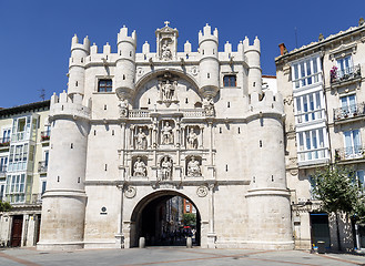 Image showing Arch Santa Maria gateway to the city of Burgos Spain