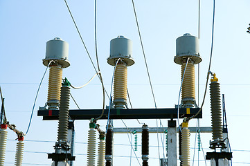 Image showing view to high voltage substation