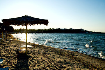Image showing sunset on a beach in Sevastopol