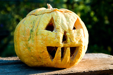 Image showing helloween pumpkin in evening