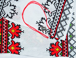 Image showing unfinished embroidered work