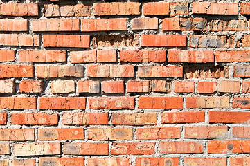 Image showing red brick wall as background