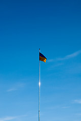 Image showing Ukranian flag on wind