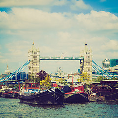 Image showing Vintage look Tower Bridge, London