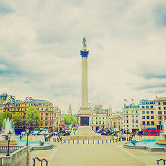 Image showing Vintage look Trafalgar Square, London