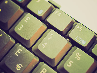 Image showing Retro look Computer keyboard