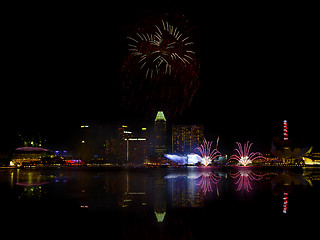 Image showing Singapore Fireworks