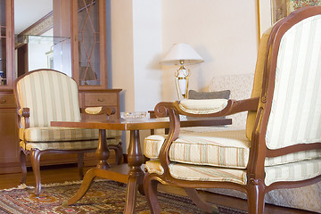Image showing Furniture in a hotel suite room

