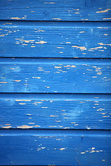Image showing Texture of blue painted wooden planks