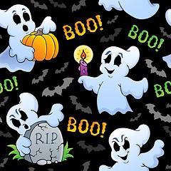 Image showing Halloween seamless background 4