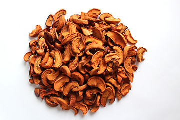 Image showing dried apples on the white background