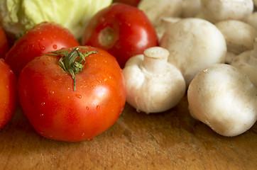 Image showing fresh wet vegetables