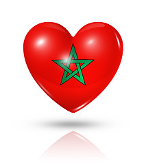 Image showing Love Morocco, heart flag icon