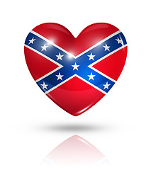 Image showing Love confederate, heart flag icon