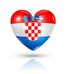 Image showing Love Croatia, heart flag icon