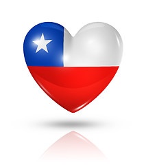 Image showing Love Chile, heart flag icon