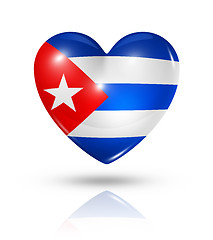 Image showing Love Cuba, heart flag icon