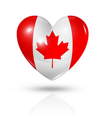 Image showing Love Canada, heart flag icon